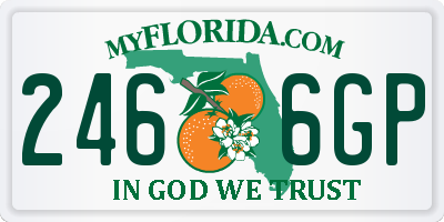 FL license plate 2466GP