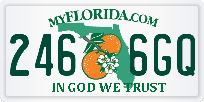 FL license plate 2466GQ