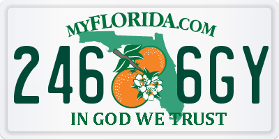 FL license plate 2466GY