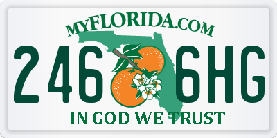 FL license plate 2466HG