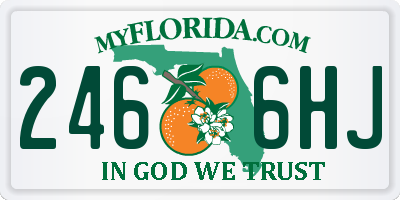 FL license plate 2466HJ