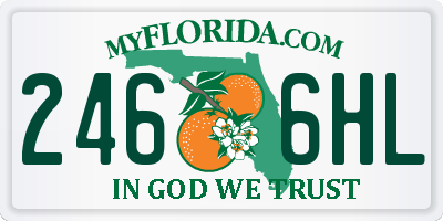 FL license plate 2466HL