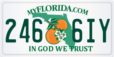 FL license plate 2466IY