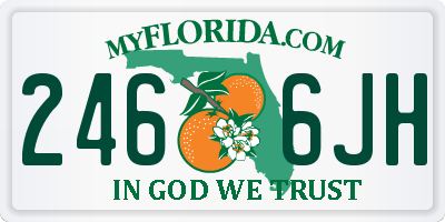 FL license plate 2466JH