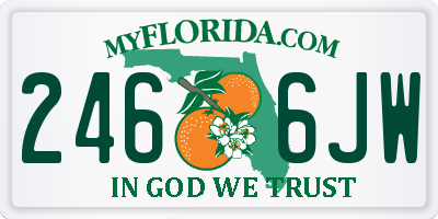 FL license plate 2466JW
