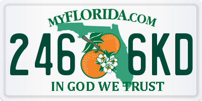 FL license plate 2466KD