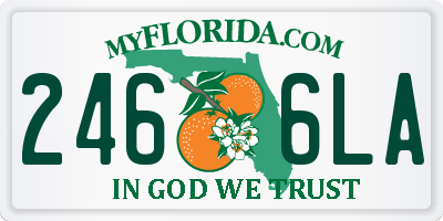FL license plate 2466LA