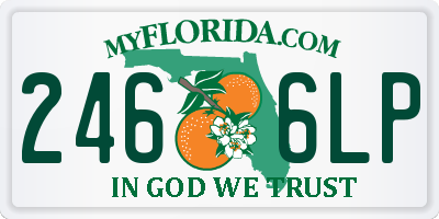 FL license plate 2466LP