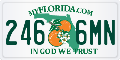 FL license plate 2466MN