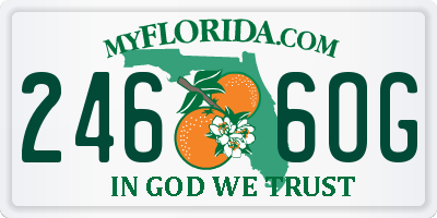 FL license plate 2466OG