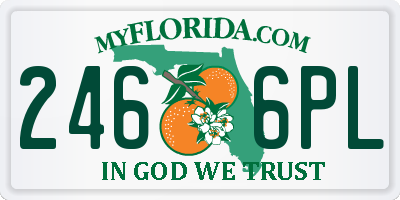 FL license plate 2466PL