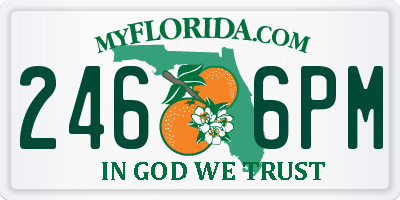 FL license plate 2466PM