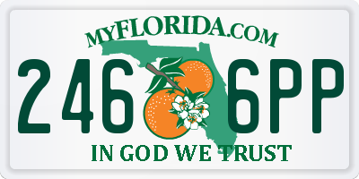 FL license plate 2466PP