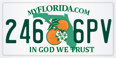 FL license plate 2466PV