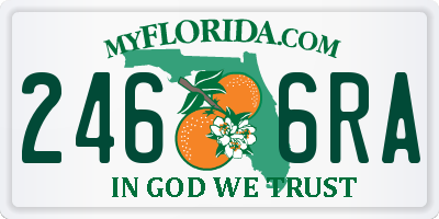 FL license plate 2466RA
