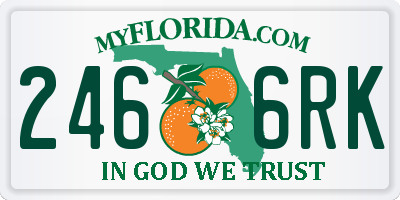 FL license plate 2466RK