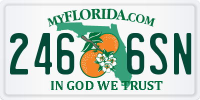 FL license plate 2466SN