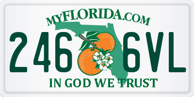FL license plate 2466VL