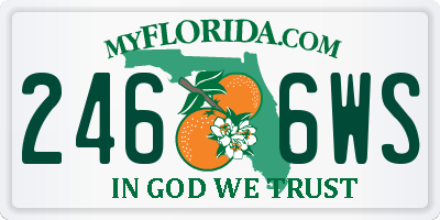 FL license plate 2466WS