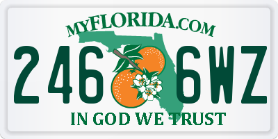 FL license plate 2466WZ