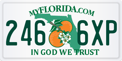 FL license plate 2466XP