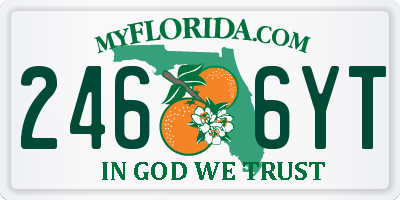 FL license plate 2466YT