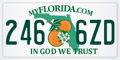 FL license plate 2466ZD