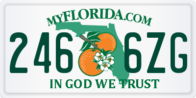 FL license plate 2466ZG
