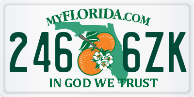 FL license plate 2466ZK