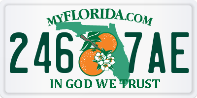 FL license plate 2467AE