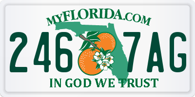 FL license plate 2467AG