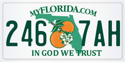 FL license plate 2467AH