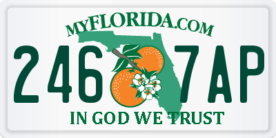 FL license plate 2467AP