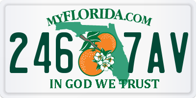 FL license plate 2467AV