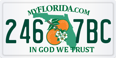 FL license plate 2467BC