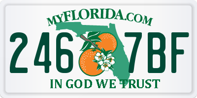 FL license plate 2467BF