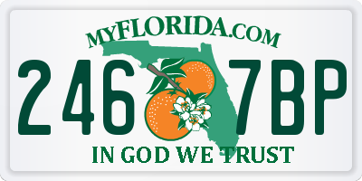 FL license plate 2467BP