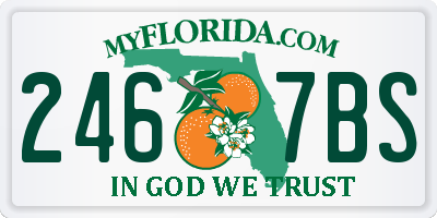 FL license plate 2467BS