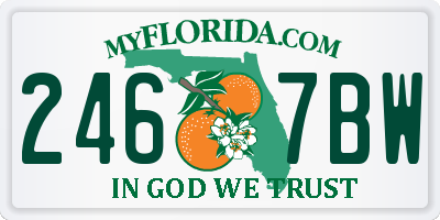 FL license plate 2467BW