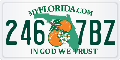 FL license plate 2467BZ
