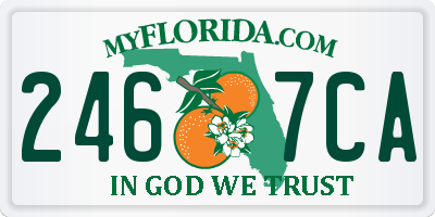 FL license plate 2467CA
