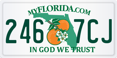FL license plate 2467CJ
