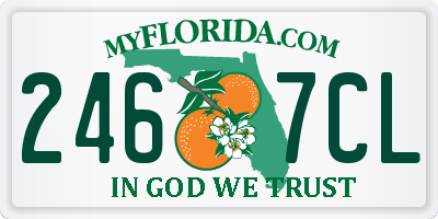 FL license plate 2467CL