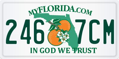 FL license plate 2467CM