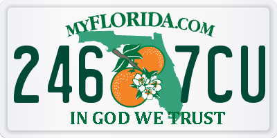 FL license plate 2467CU