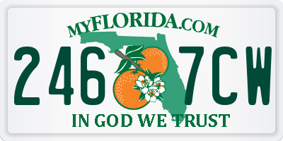 FL license plate 2467CW