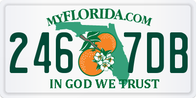 FL license plate 2467DB