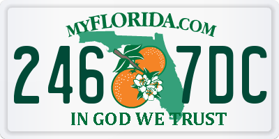 FL license plate 2467DC