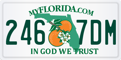 FL license plate 2467DM