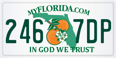 FL license plate 2467DP